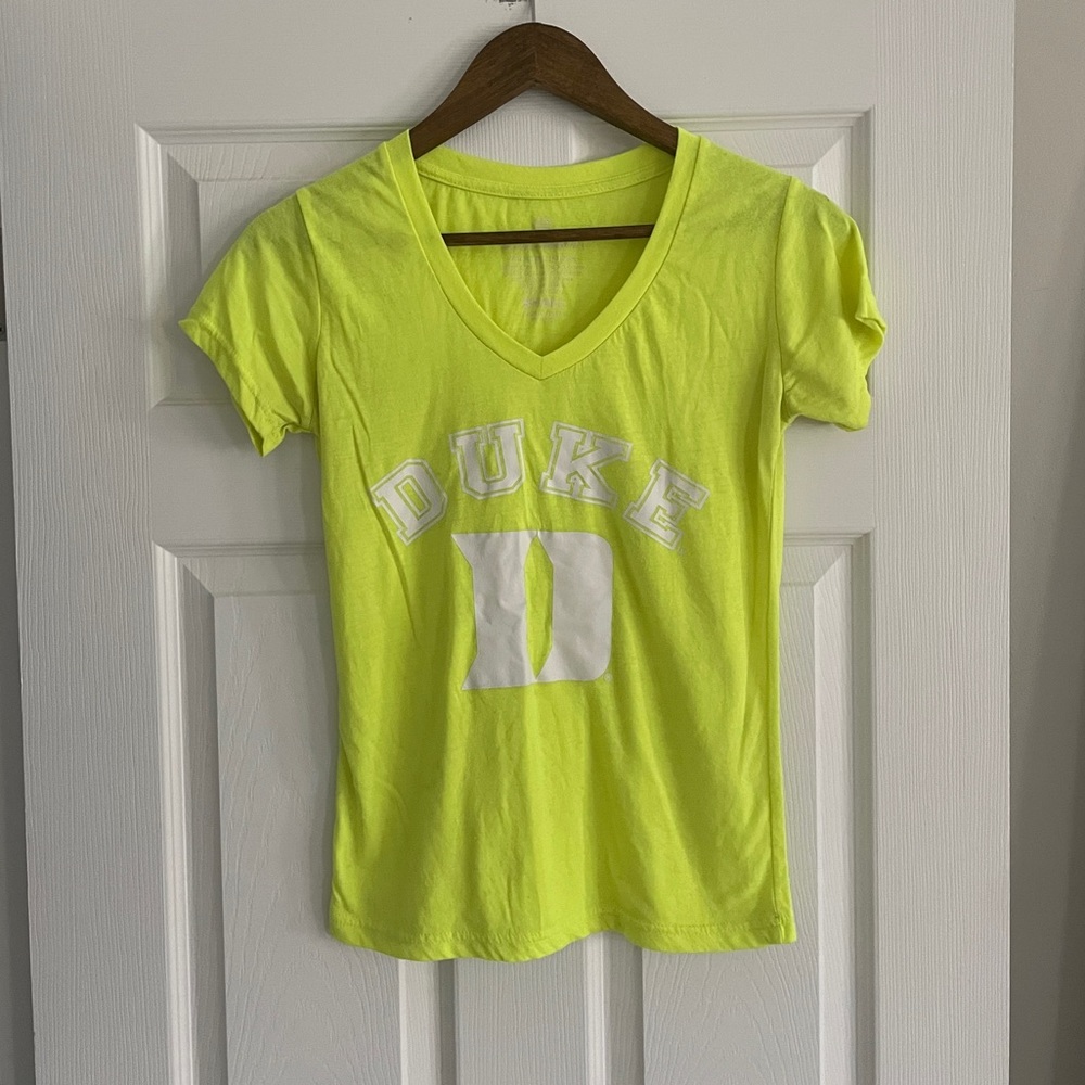 Neon yellow Duke blue devils shirt